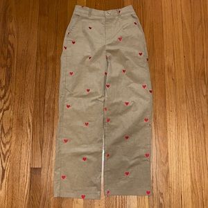 New with tags cider corduroy khaki heart pants